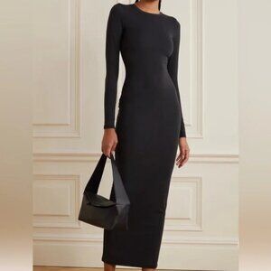 SKIMS Long Sleeve Fits Everybody Midi Maxi Dress